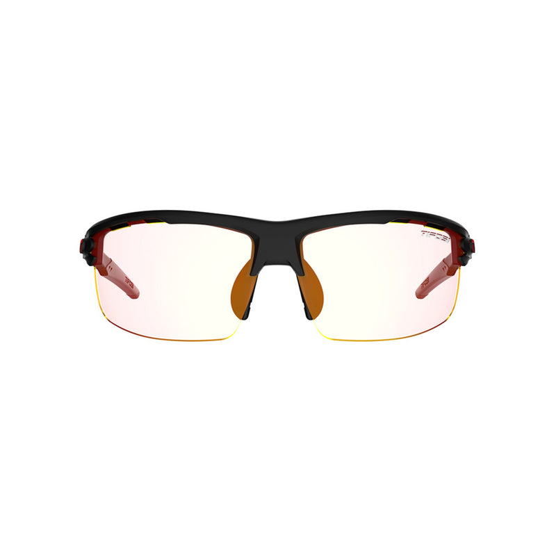 Tifosi Rivet Sport Sunglasses Matte Black/Clarion Red Fototec Lens