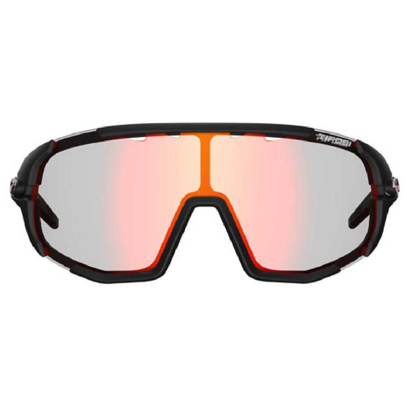 Tifosi Sledge Cycling Glasses Matte Black/Clarion Red Fototec Lens