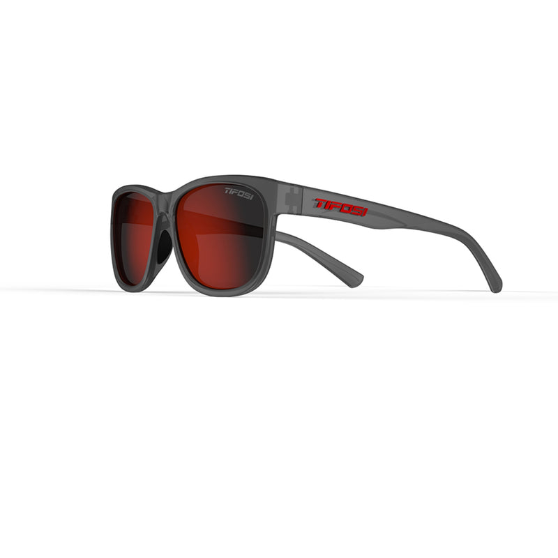 Tifosi Swank XL Sunglasses Satin Vapor/Smoke Red Lens