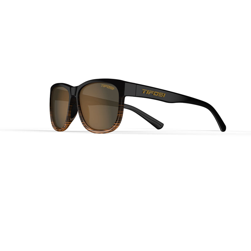 Tifosi Swank XL Sunglasses Brown Fade/Brown Polarized Lens