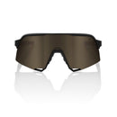 100% S3 Sunglasses Soft Tact Black with Soft Gold Lens