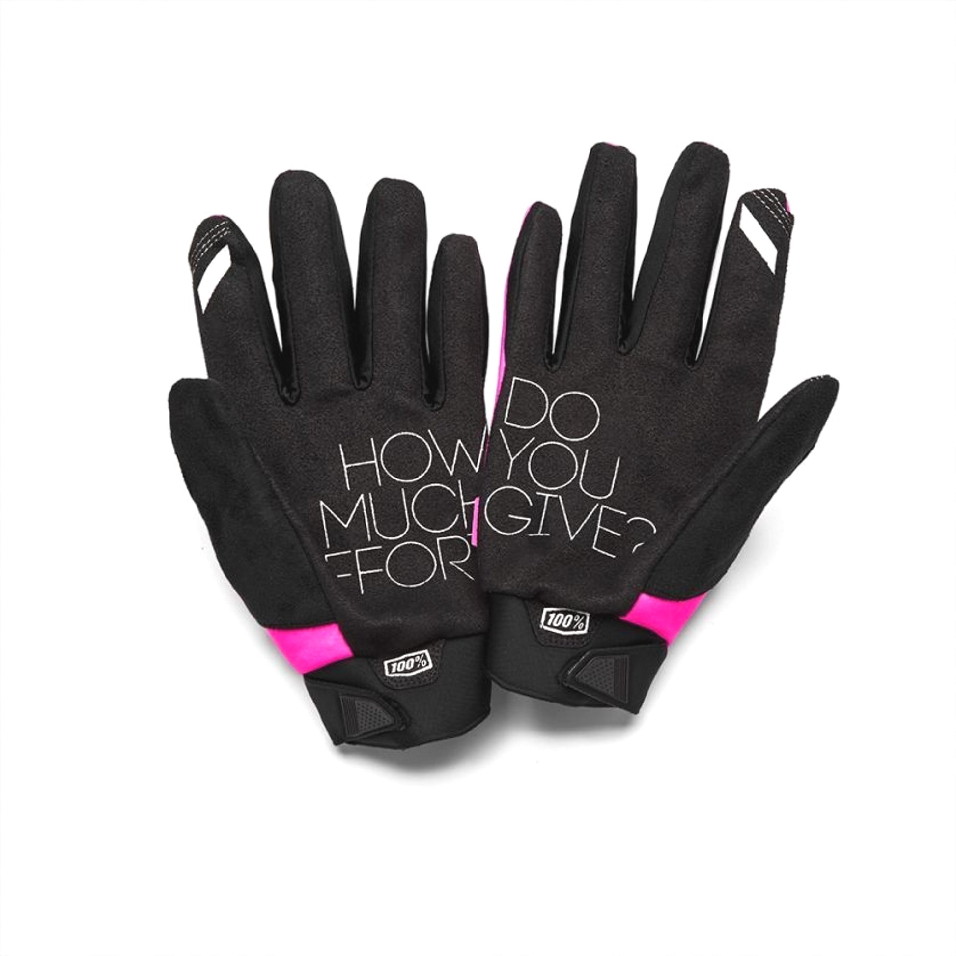100% Brisker Women’s Cold Weather Gloves Neon Pink & Black