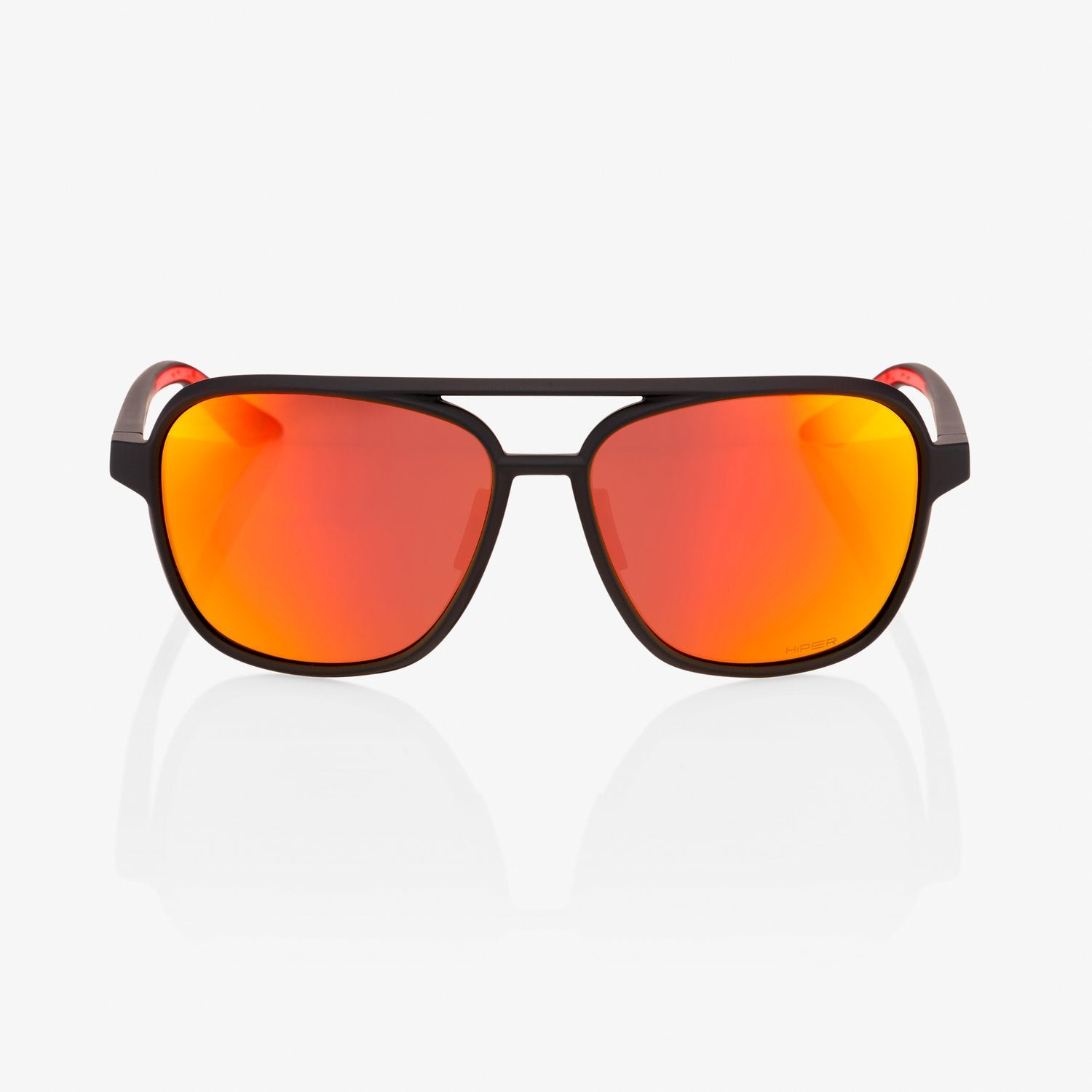 100% Kasia Black with HiPER Red Multilayer Mirror Lens