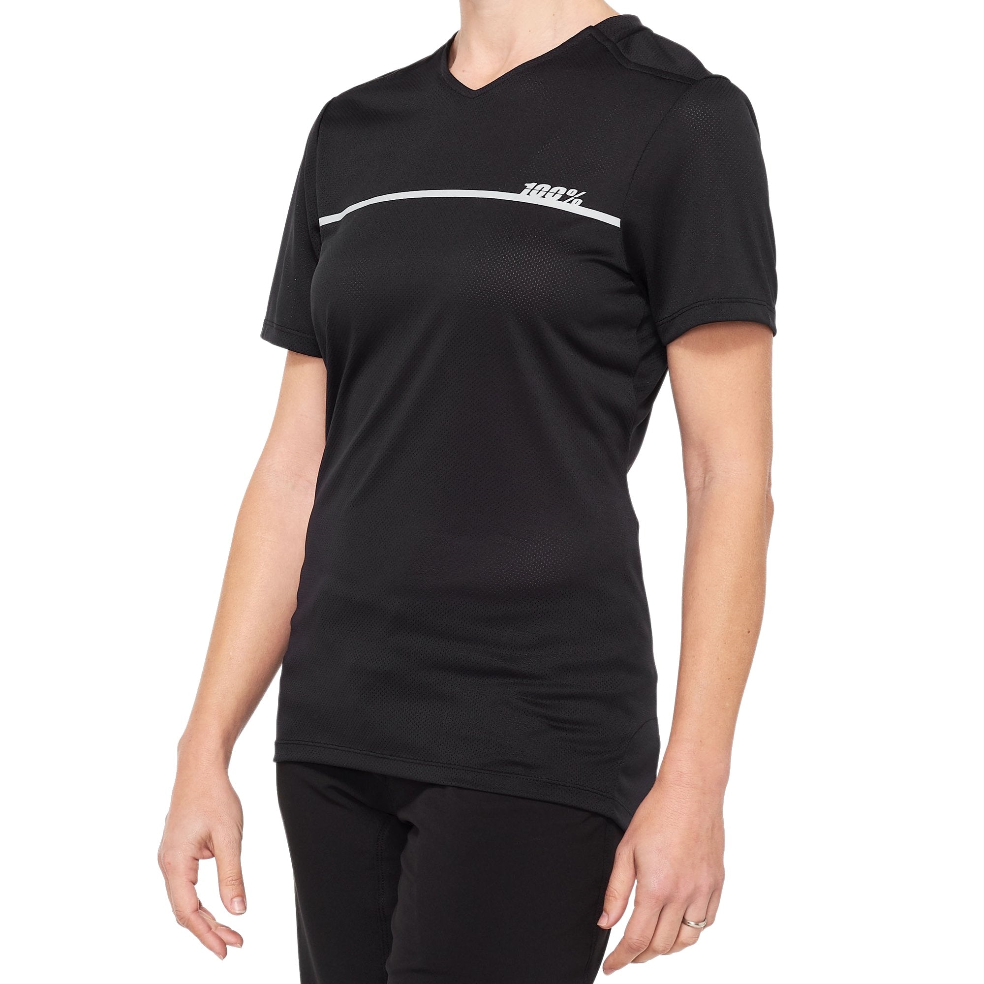 100% Ridecamp Women's Jersey Black & Grey