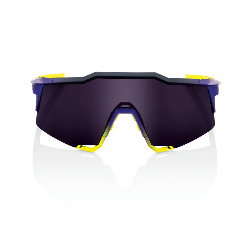 100% Speedcraft Sunglasses Matte Metallic Digital Brights with Dark Purple Lens