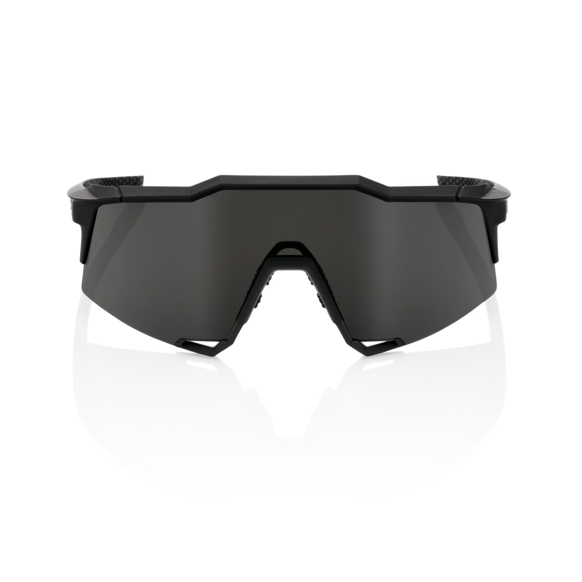 100% Speedcraft Sunglasses Soft Tact Black with Smoke Lens