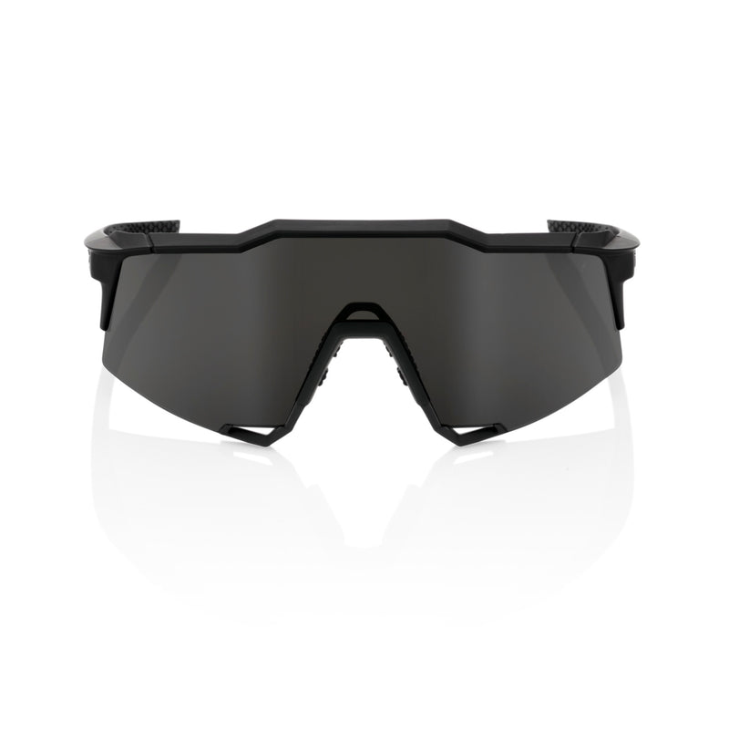 100% Speedcraft Sunglasses Soft Tact Black with Smoke Lens