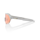 100% Sunglasses S2 Soft Tact Stone Grey with HiPER Coral Lens