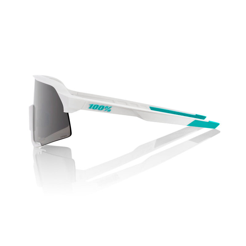 100% Sunglasses S3 BORA-Hansgrohe Team White with HiPER Silver Lens