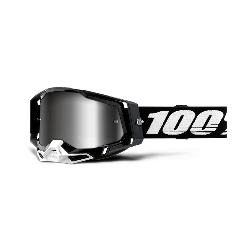100% Goggles Racecraft 2 Black with Silver Mirror Lens