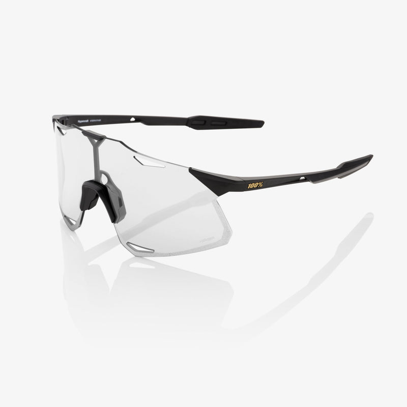 100% Hypercraft Sunglasses Matte Black with Soft Gold Mirror Lens