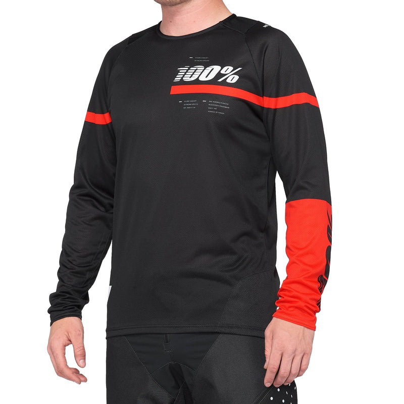 100% R-Core Downhill Jersey Black & Red