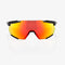 100% Racetrap Sunglasses Black with HiPER Red Multilayer Mirror Lens
