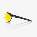 100% Racetrap Sunglasses Black with HiPER Red Multilayer Mirror Lens