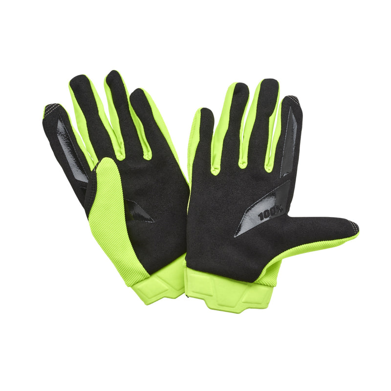 100% Ridecamp Gloves Fluro Yellow