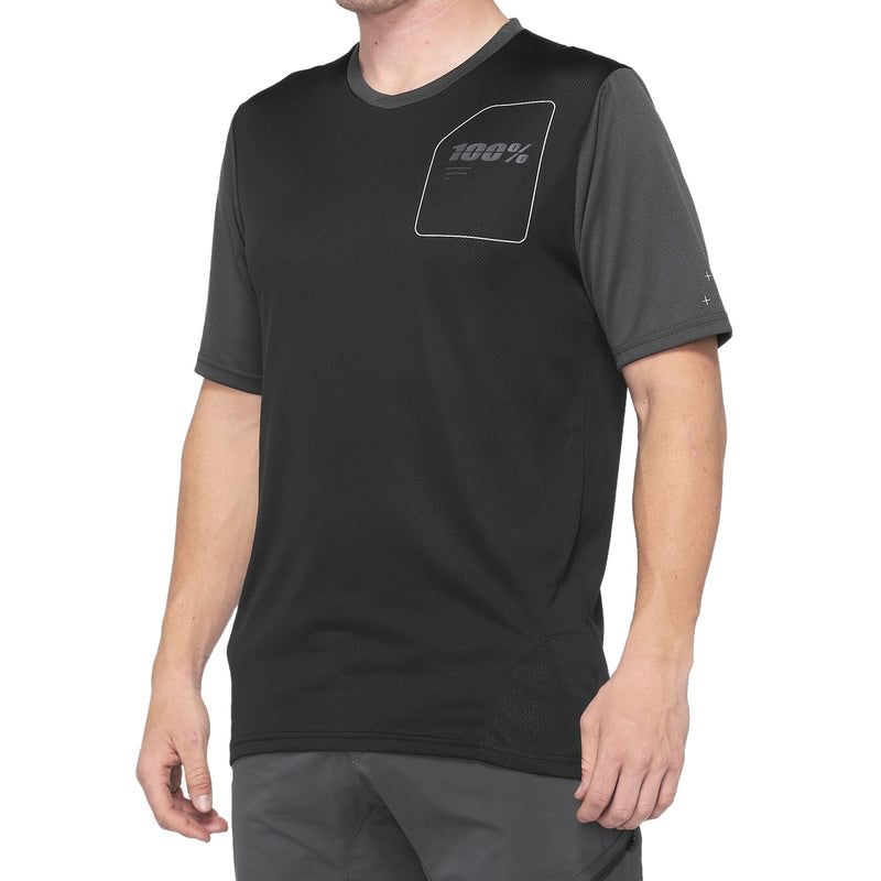 100% Ridecamp Jersey Charcoal & Black
