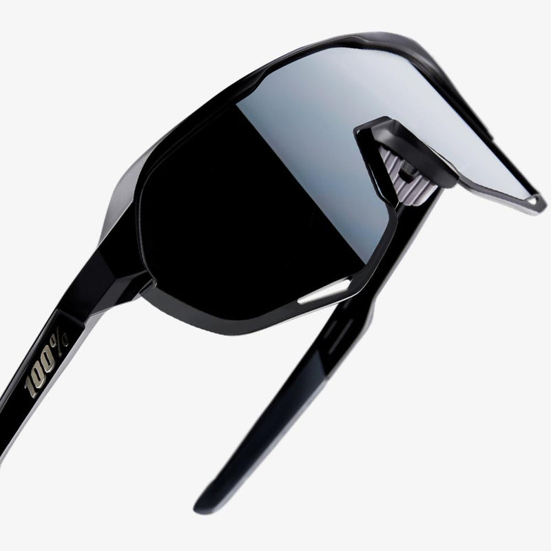 100% S2 Sunglasses Black with Smoke Lens