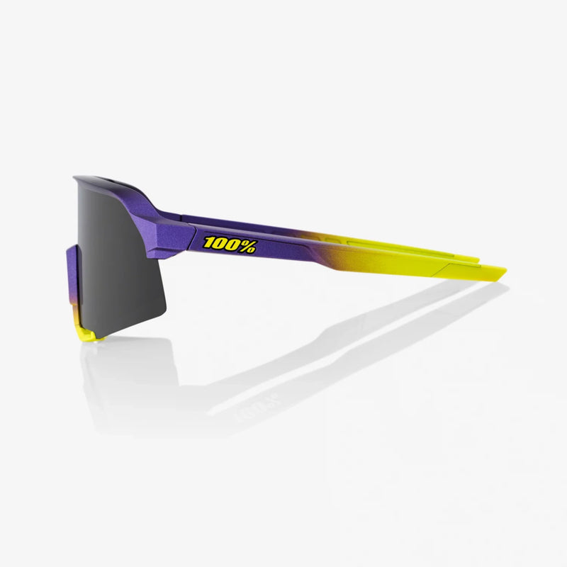 100% S3 Sunglasses Matte Metallic Digital Brights with Smoke Lens