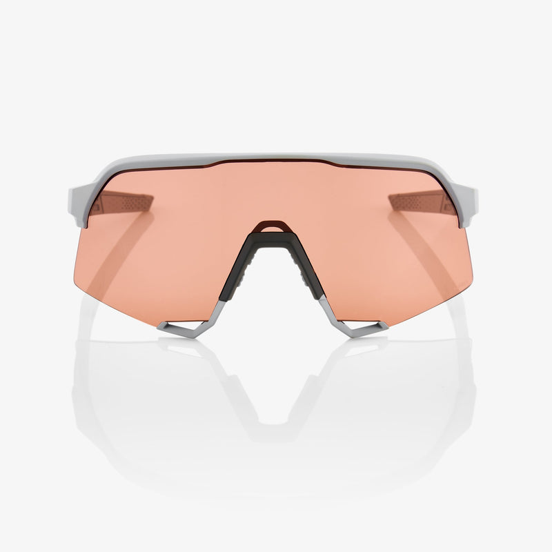 100% S3 Sunglasses Stone Grey with HiPER Coral Lens