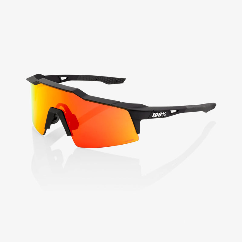 100% Speedcraft SL Sunglasses Black HiPER Red Multilayer Mirror Lens