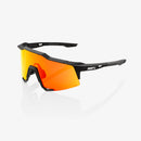 100% Speedcraft Sunglasses Black with HiPER Red Multilayer Mirror Lens