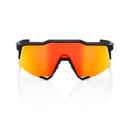 100% Speedcraft Sunglasses Soft Tact Black with HiPER Red Mirror Lens