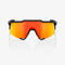 100% Sunglasses HYPERCRAFT Matte Black with HiPER Red Multilayer Mirror Lens