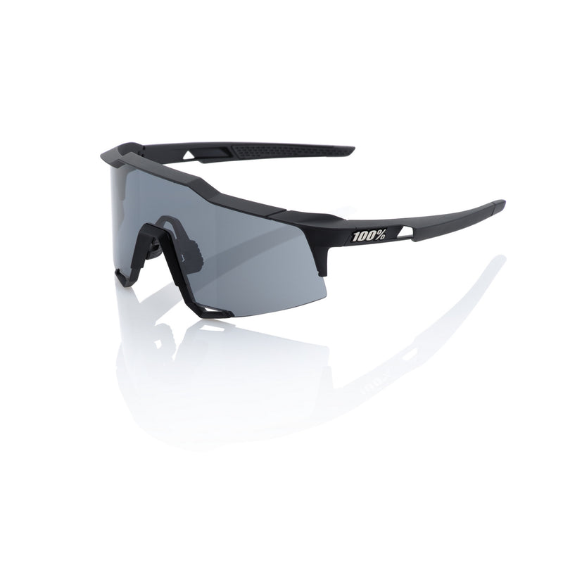 100% Sunglasses Speedcraft Soft Tact Black with Smoke Lens