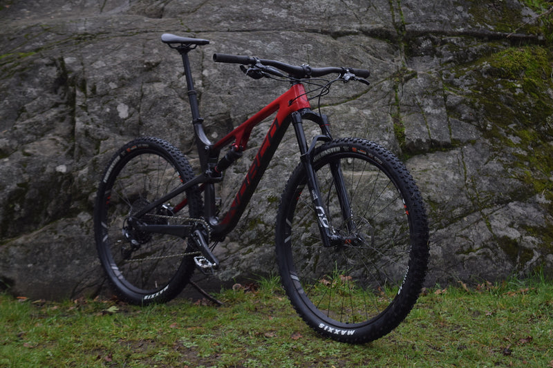 Norco Revolver FS1 120 XC Race Bike Black with Red Fade (2020)