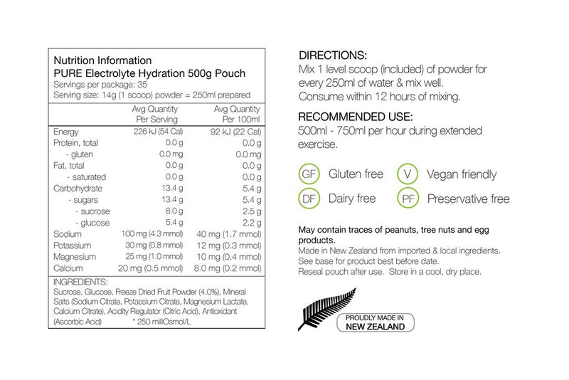 PURE Electrolyte Hydration Pouch Pineapple 500g