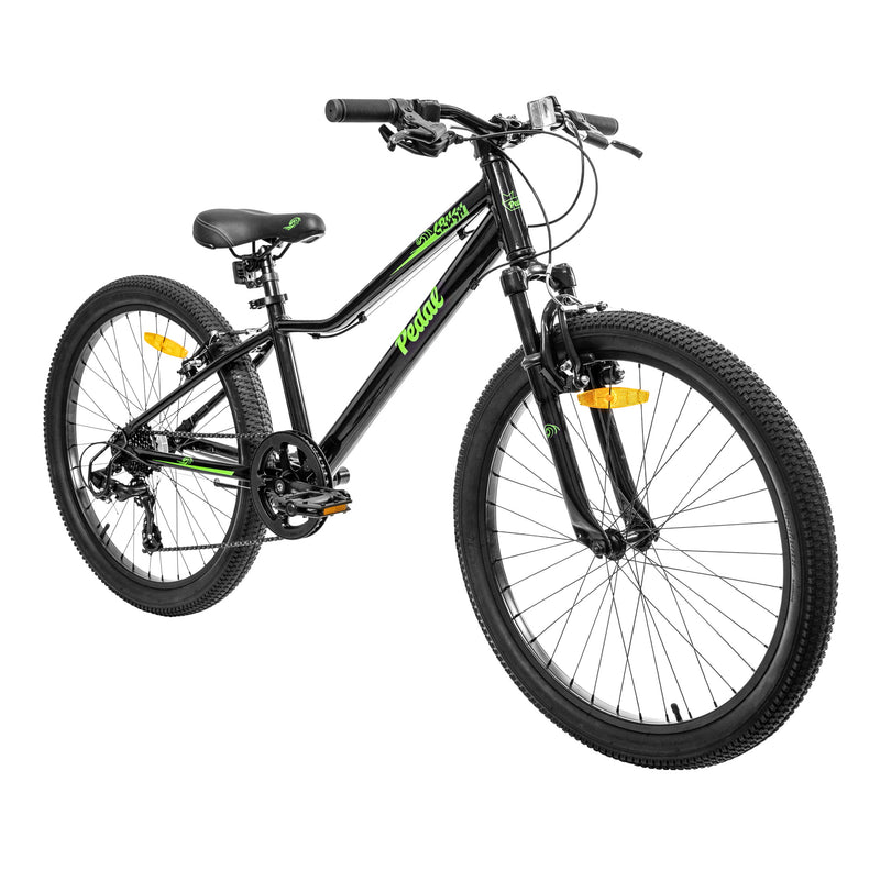 Pedal Crush 24" Kids Bike Black/Green