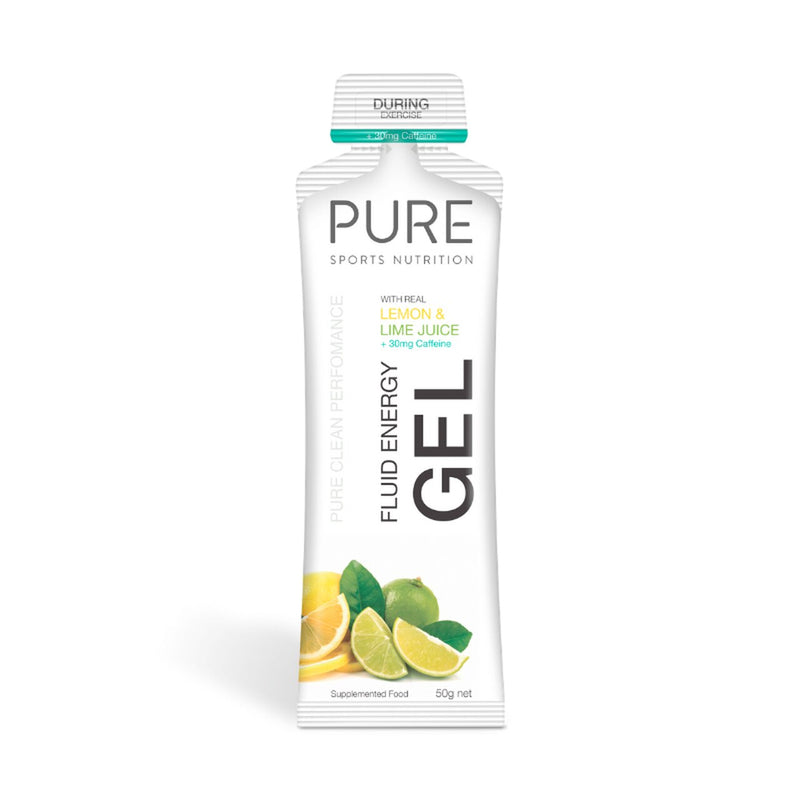 PURE Energy Gel 50g Lemon & Lime with Caffeine