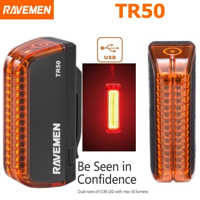 Ravemen TR50 USB Rear Light 50 Lumens