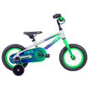 Apollo Neo 12" Kids Bike Brushed Alloy/Green/Navy