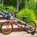 Apollo Neo 16" Kids Bike Brushed Alloy/Orange/Navy