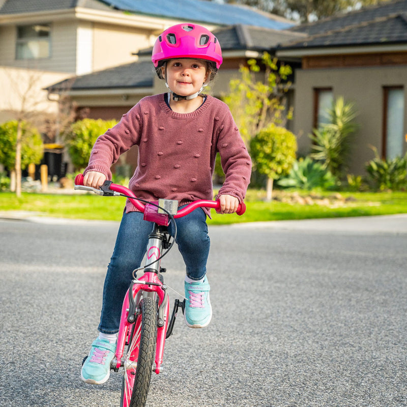 Apollo Neo 16" Kids Bike Brushed Alloy/Pink/Dark Pink