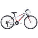 Apollo Neo 24" Kids Bike 7-Speed Brushed Alloy/Black/Red