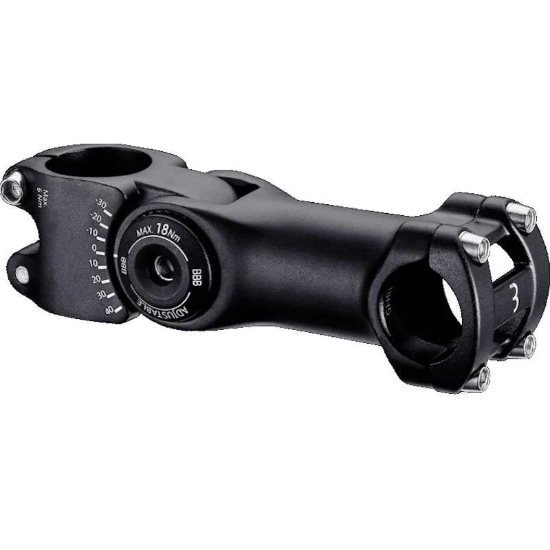 BBB 'HIGHSIX' STEM 90mm 25.4 +40/-30D ADJUSTABLE BLACK ALLOY