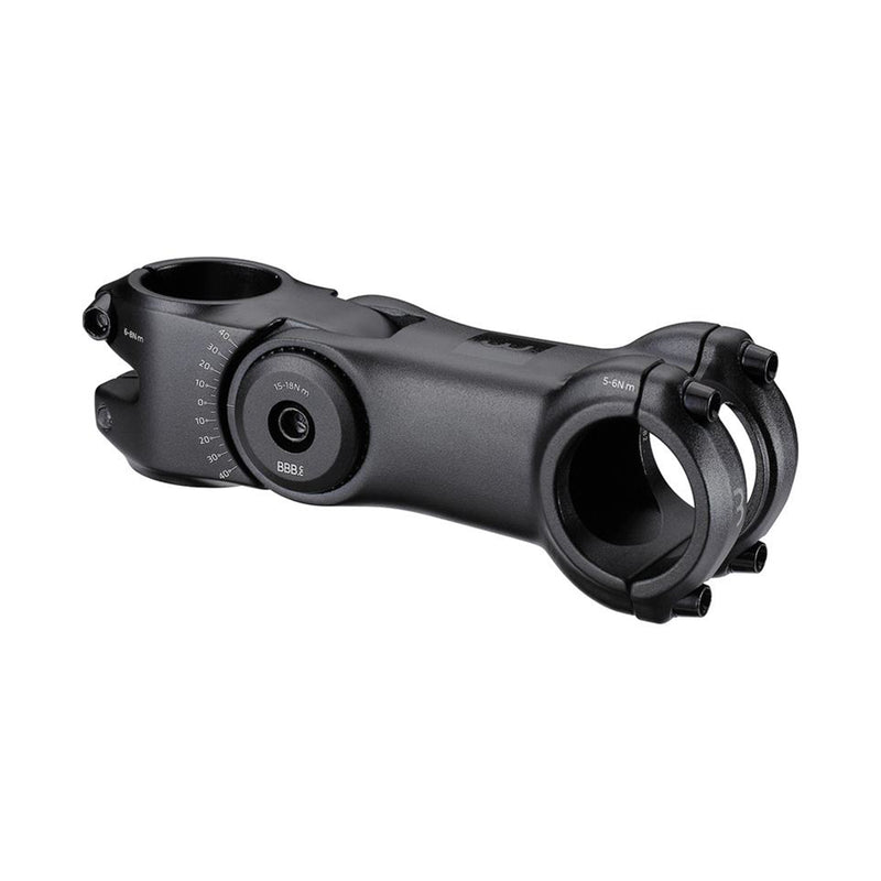 BBB 'HIGHSIX OS' STEM  130mm 31.8 +40/-30D ADJUSTABLE  BLACK ALLOY