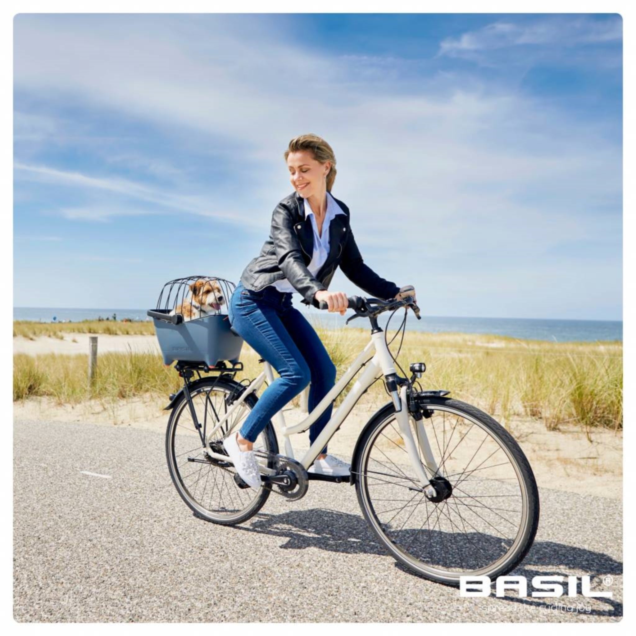 Basil Buddy Rear Bicycle Basket for Dogs