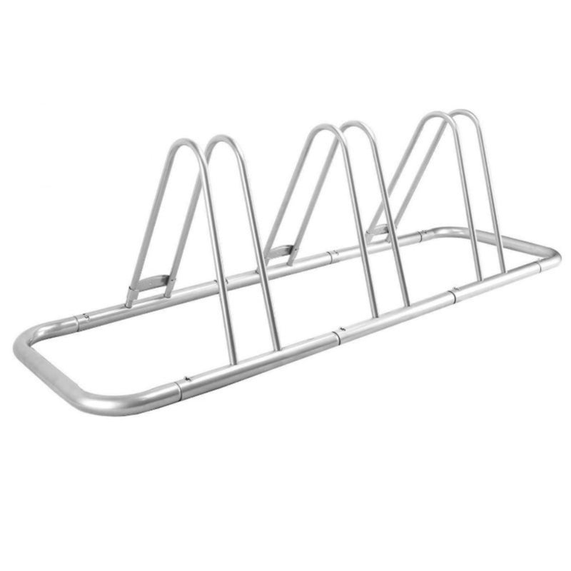 Bike Storage Stand 3 Bikes Silver