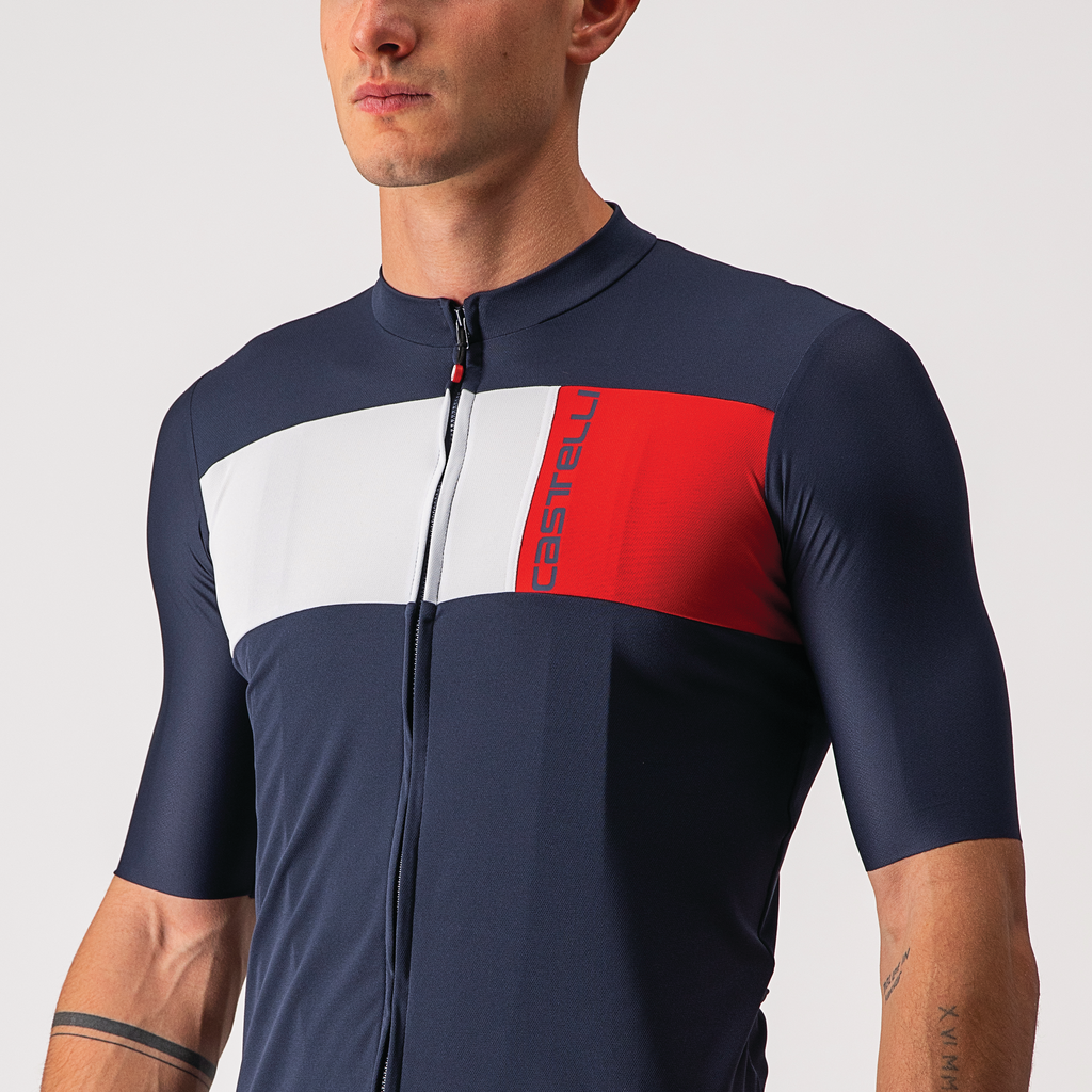 Castelli Jersey Prologo 7 Fiery Red/Light Black-Ivory