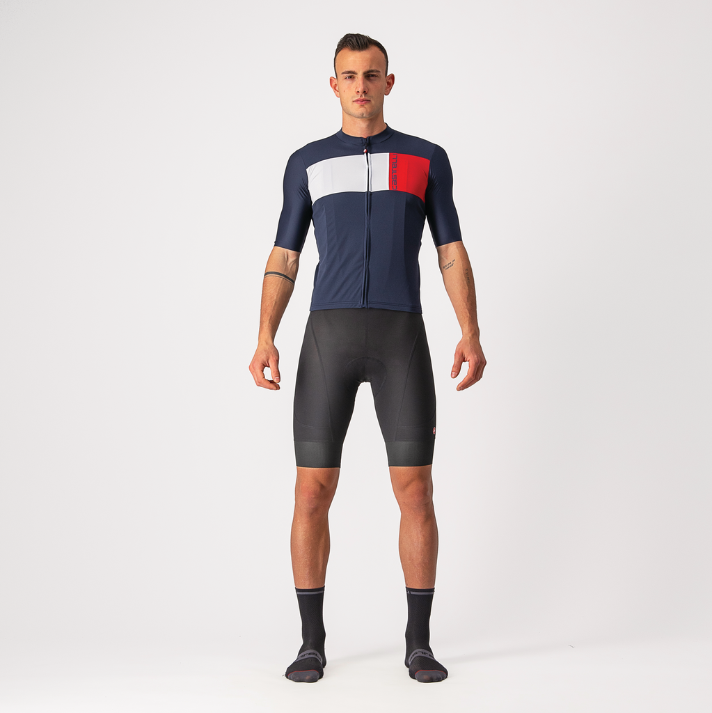 Castelli Jersey Prologo 7 Fiery Red/Light Black-Ivory