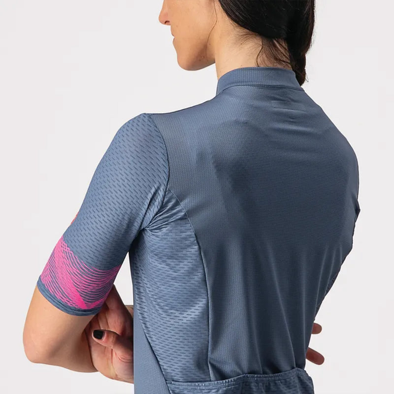 Castelli Fenice Wmns Jersey Light Blue/Pink