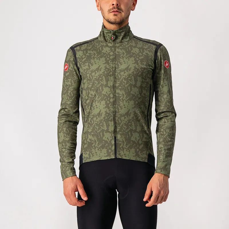 Castelli Jacket Perfetto RoS Long Sleeve Military Green/Light Military-Black