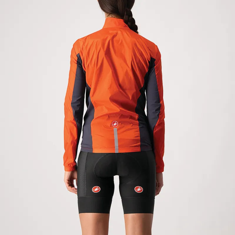 Castelli Jacket Squadra Stretch Womens Fiery Red/Dark Gray