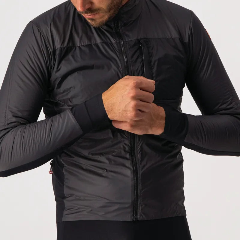 Castelli Jacket Unlimited Puffy Dark Gray/Black-Brilliant Orange