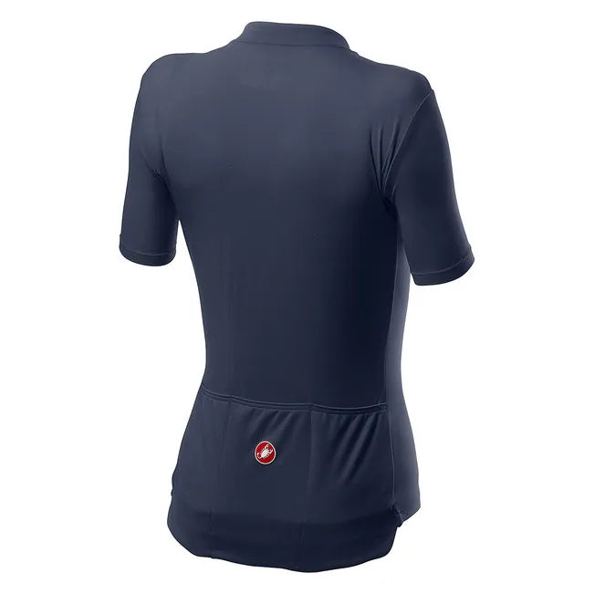 Castelli Jersey Anima 3 Womens Chartreuse/Dark Steel Blue