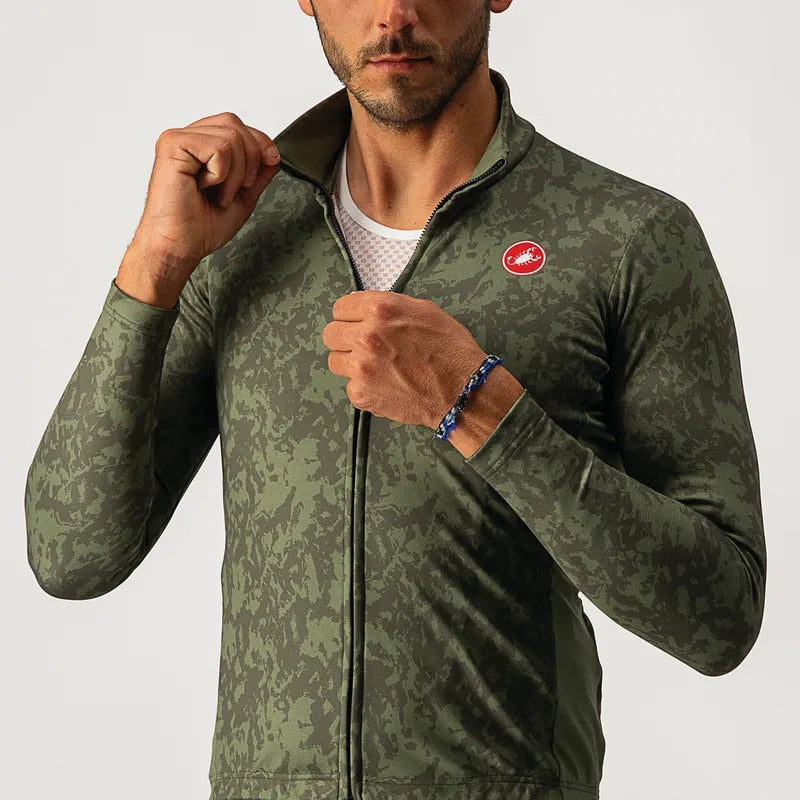 Castelli Jersey Unlimited Thermal Military Green/Light Military