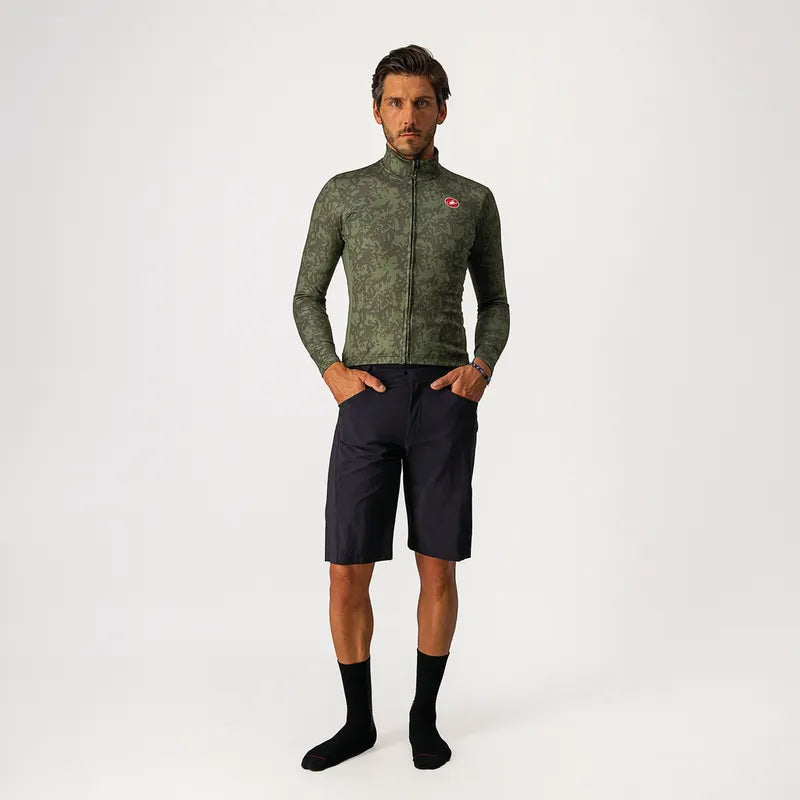 Castelli Jersey Unlimited Thermal Military Green/Light Military